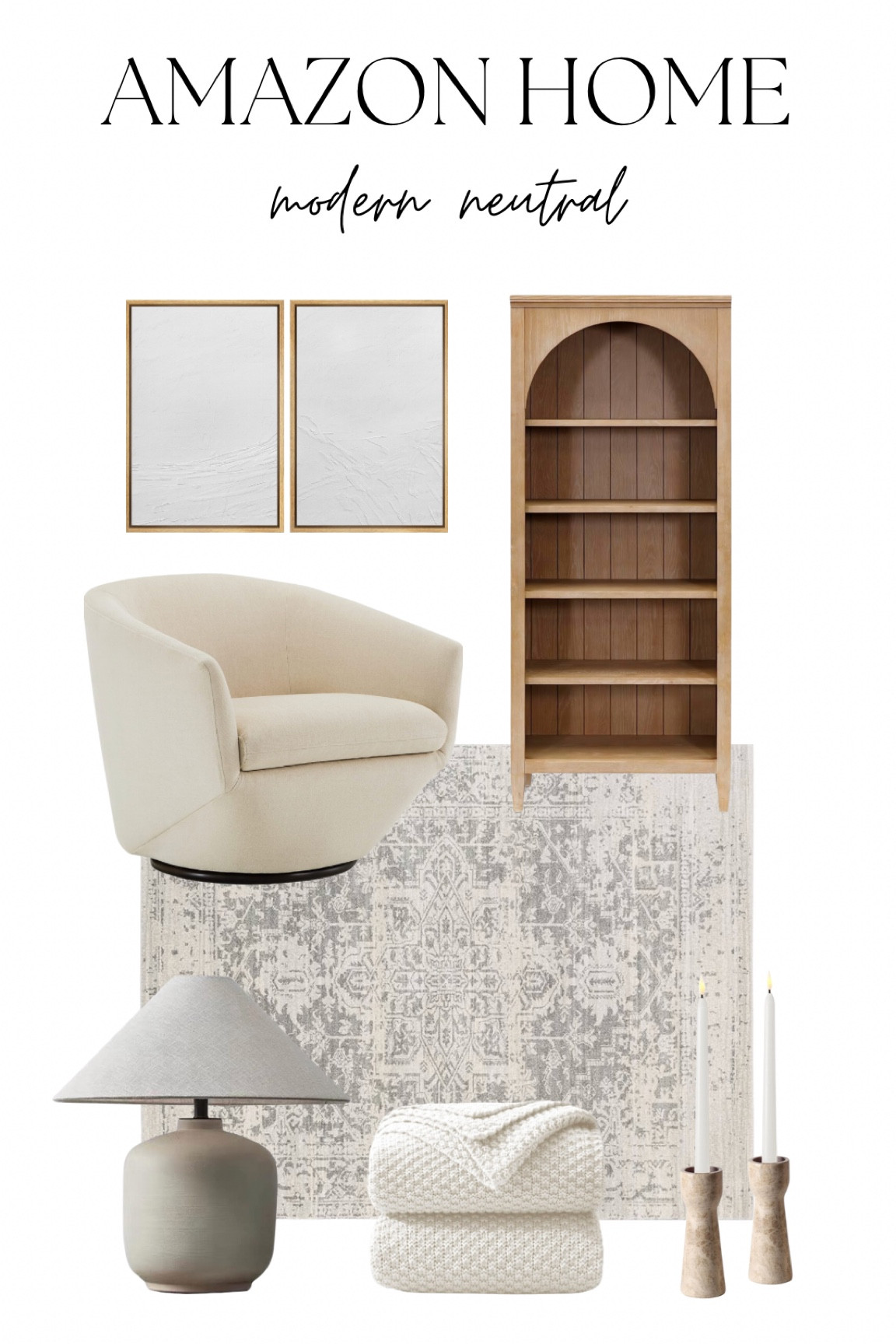SO many good affordable home options from Amazon! Love this neutral modern look! 