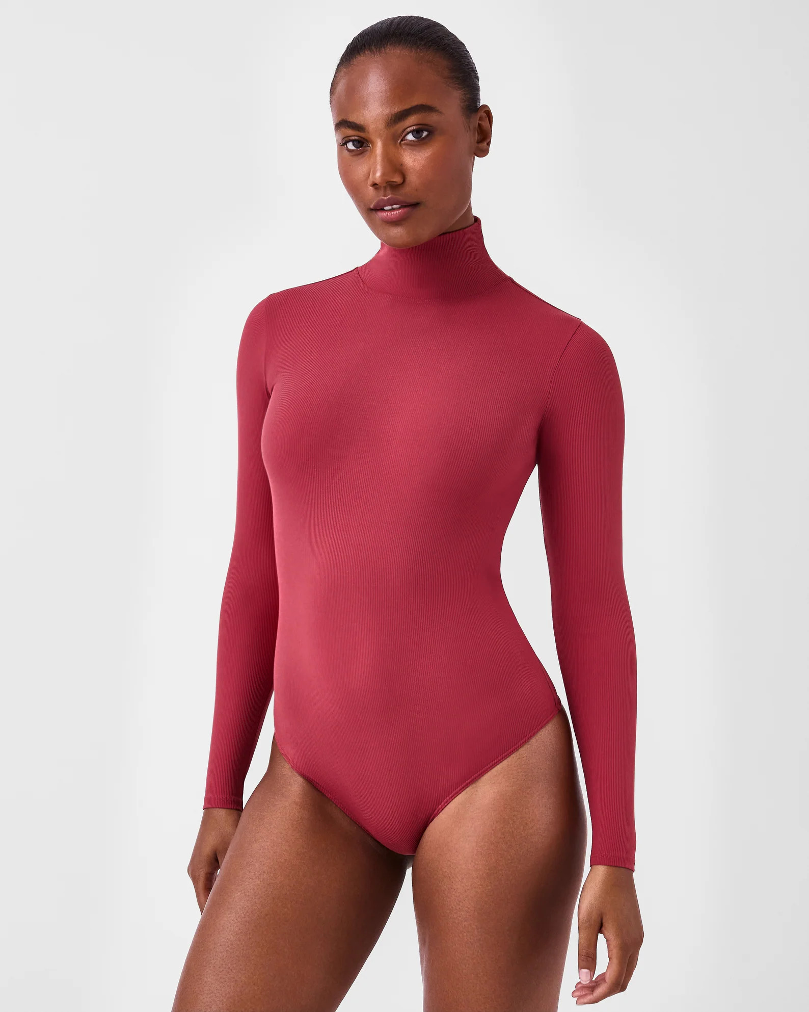 Suit Yourself Ribbed Long Sleeve Turtleneck Bodysuit | Spanx