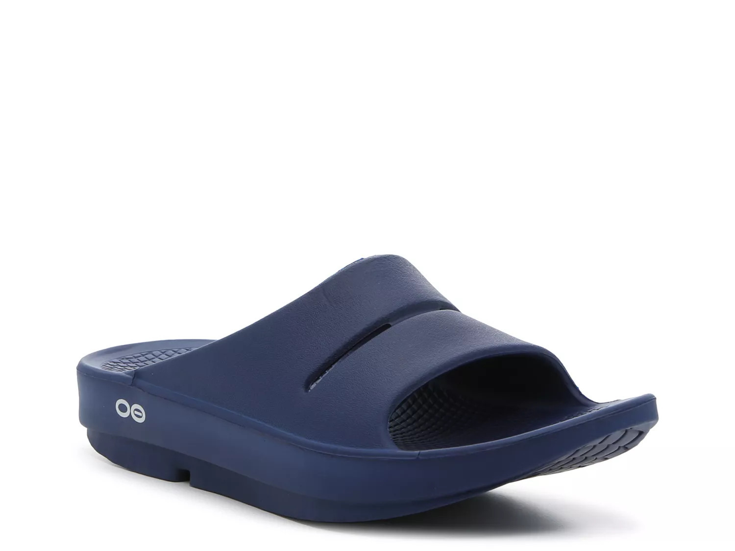 OOFOS OOahh Slide Sandal | Women's | Navy | Size 11 | Sandals | Footbed | DSW