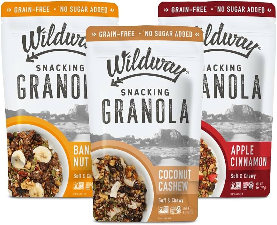 Wildway Variety Keto Granola | Grain-Free Certified Gluten-Free Cereal | Vegan, Low Carb | No Sug... | Amazon (US)