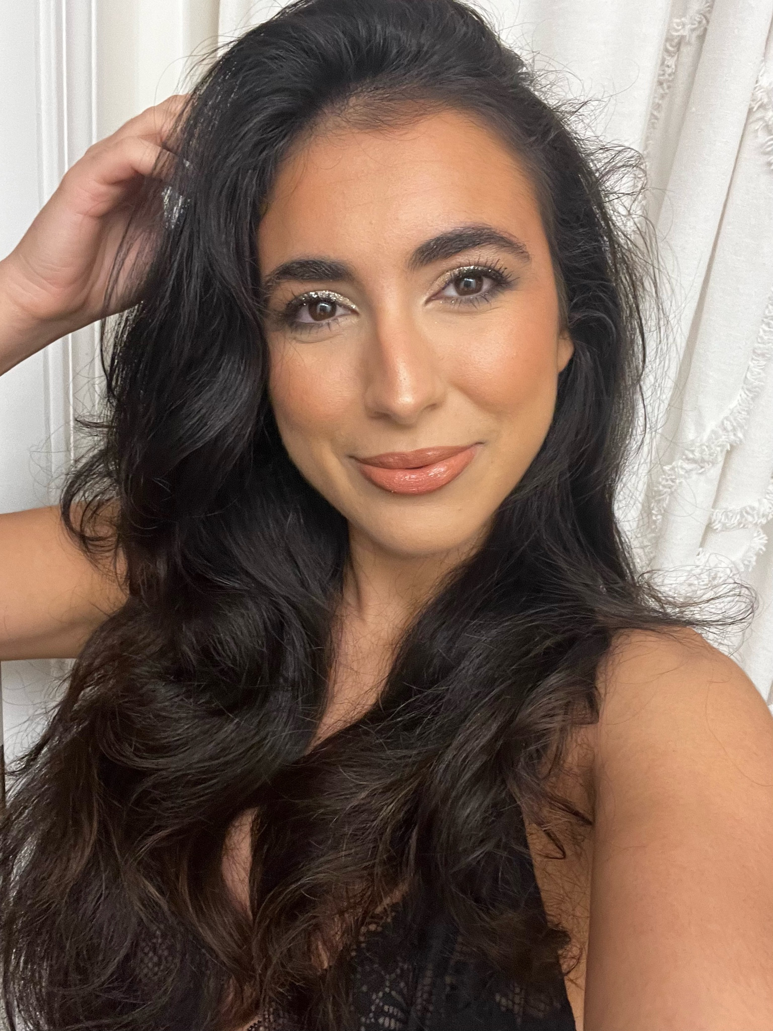 All my party glam makeup linked here! For a soft bronzed glam look that lasts all night, check out all the products I used💄Pro tip: I applied loose glitter on my eyes with some setting spray on my brush!

Nudestix shade bondi babe
EL double wear shade Tawny (3W1)
Fenty Bronzer shade Private Island
ABH Lip Gloss shade vintage

#LTKFindsUnder50 #LTKBeauty