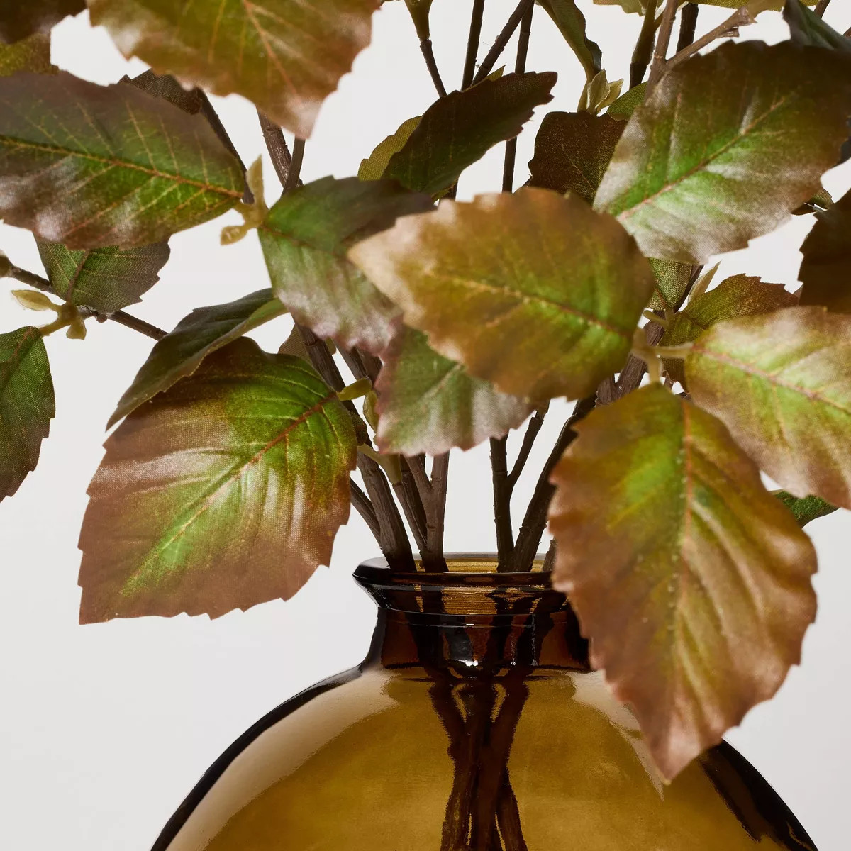 XL Turning Leaf in Amber Glass Arrangement - Hearth & Hand™ with Magnolia | Target
