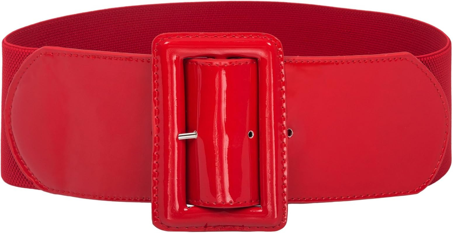 GRACE KARIN Women's Stretchy Belt 1950s 3 Inch Wide Elastic Belts | Amazon (US)