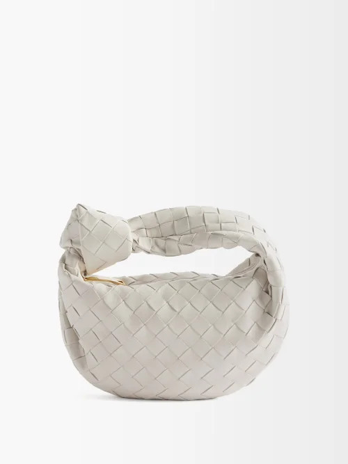Bottega Veneta - Jodie Mini Intrecciato-leather Bag - Womens - White | Matches (US)