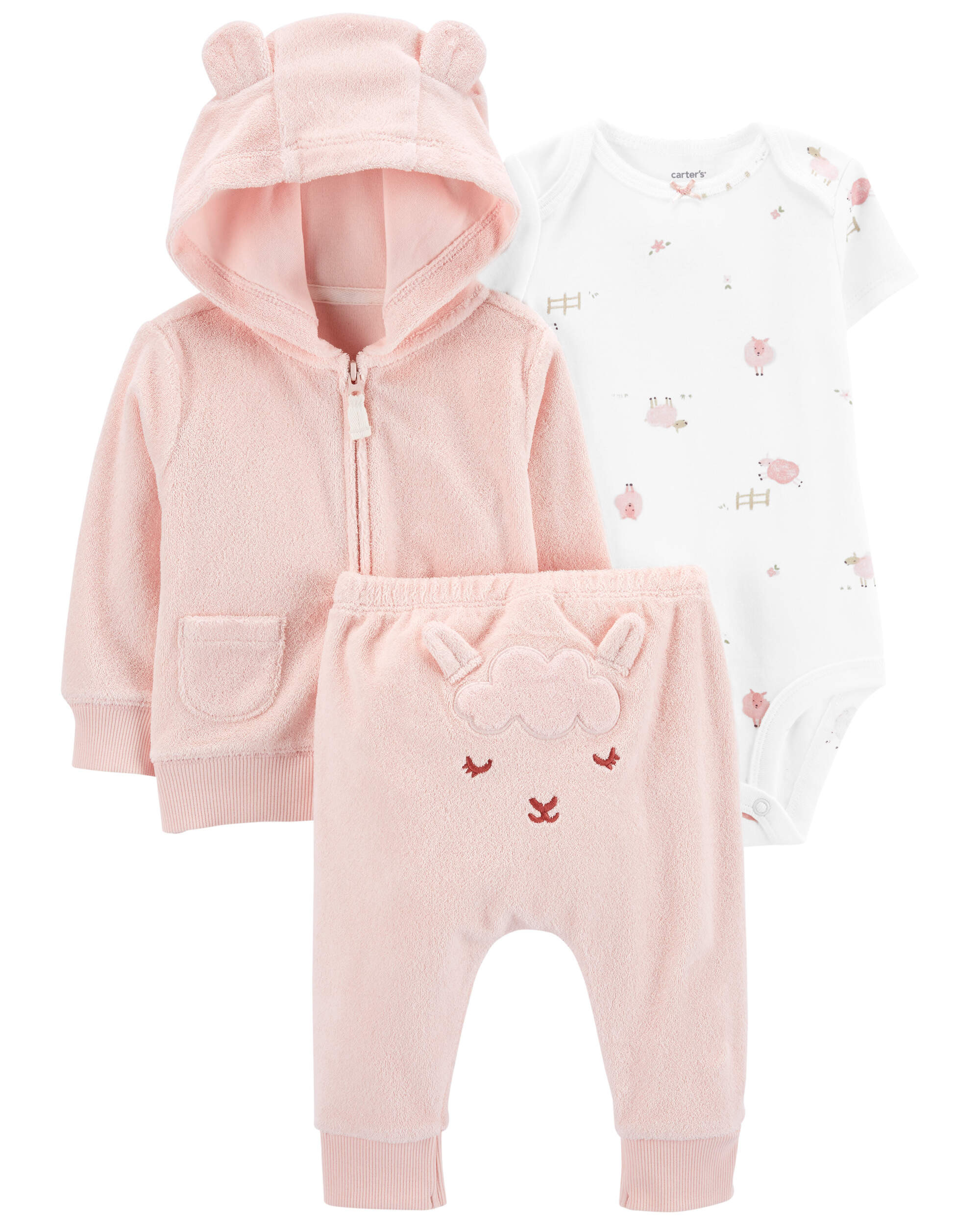 Baby 3-Piece Terry Little Cardigan Set | Carter's