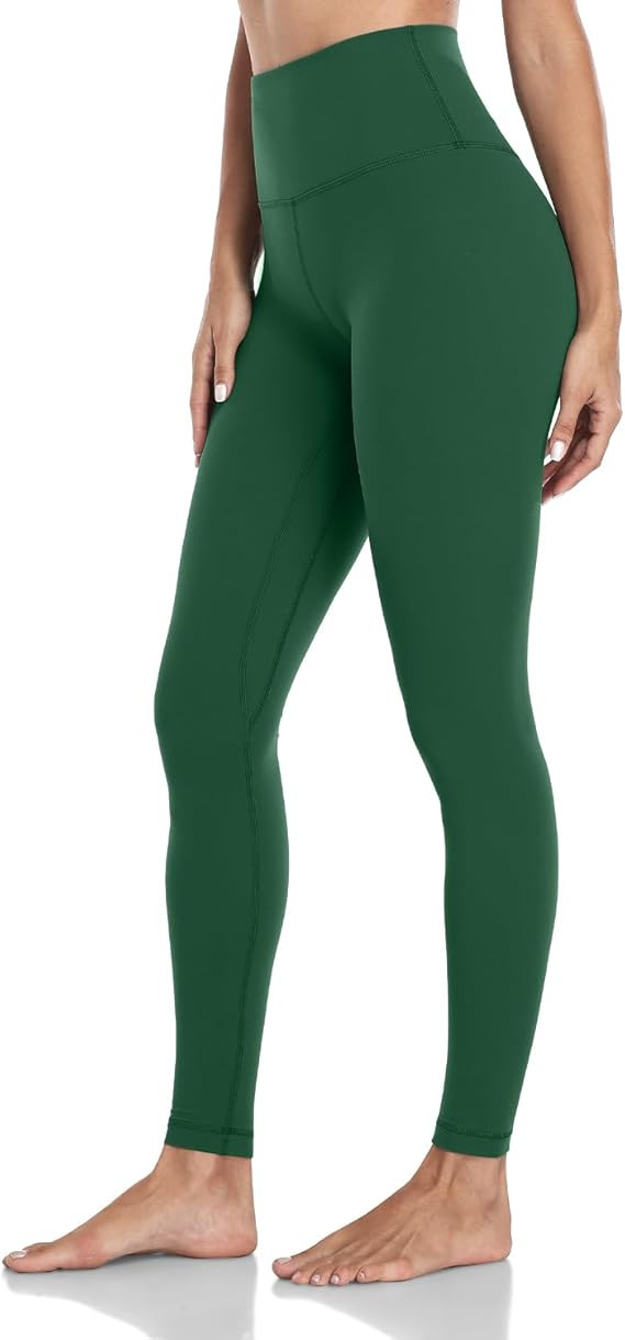 HeyNuts Essential Full Length Yoga Leggings, Women's High Waisted Workout Compression Pants 28'' | Amazon (US)