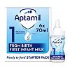 Aptamil 1 First Baby Milk Formula Liquid Starter Pack from Birth 6x70ml (420ml) | Boots.com