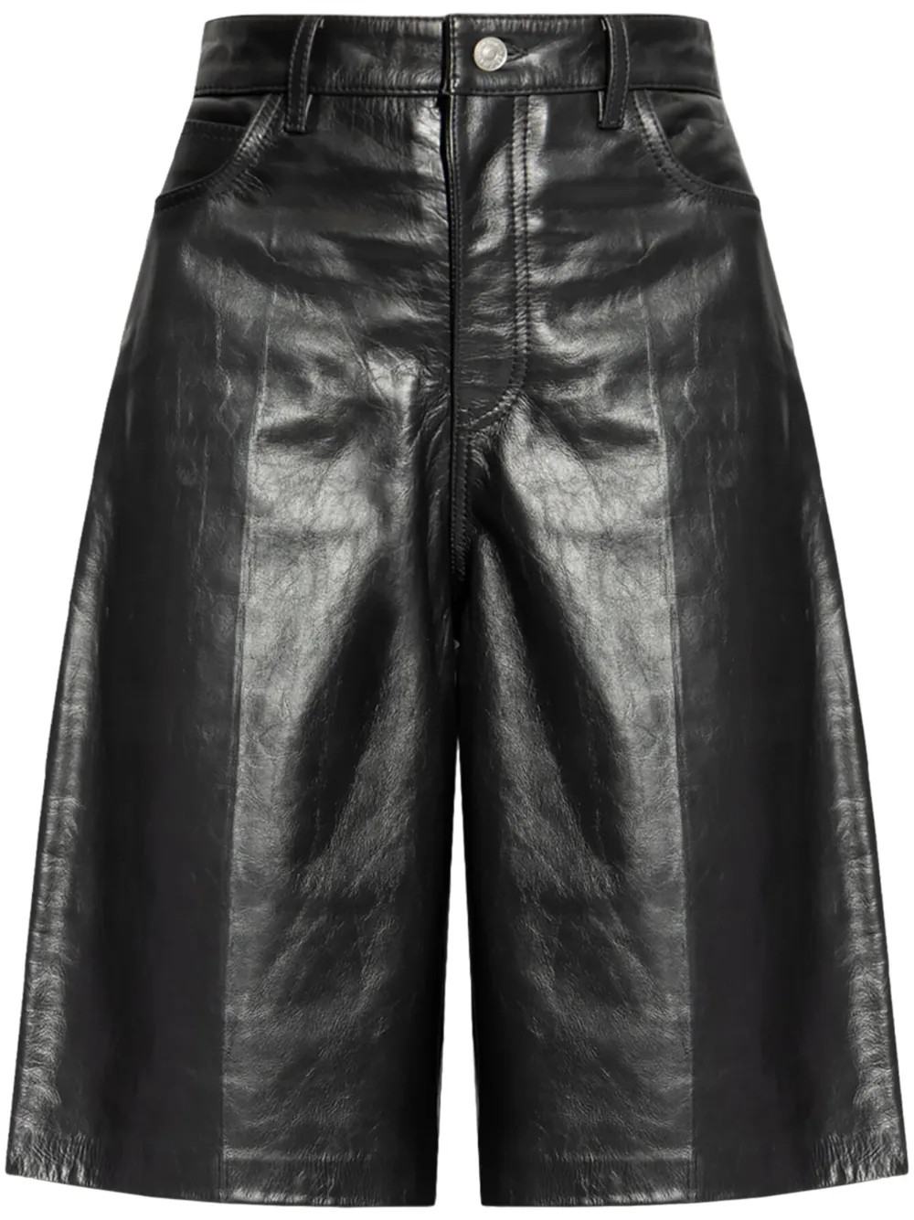 Victoria Beckham Klassische Leder-Shorts | Schwarz | FARFETCH | Farfetch Global