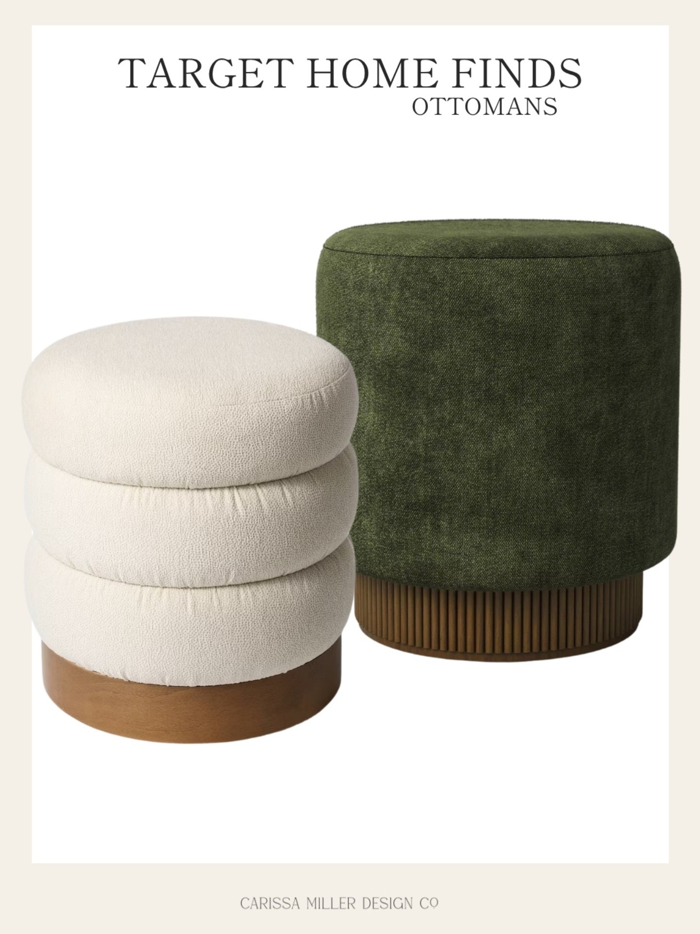 Love these cute ottomans