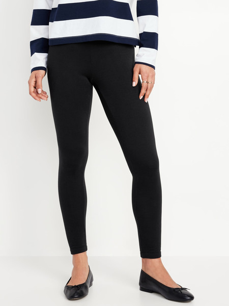 High-Waisted Fleece-Lined Leggings | Old Navy (US)