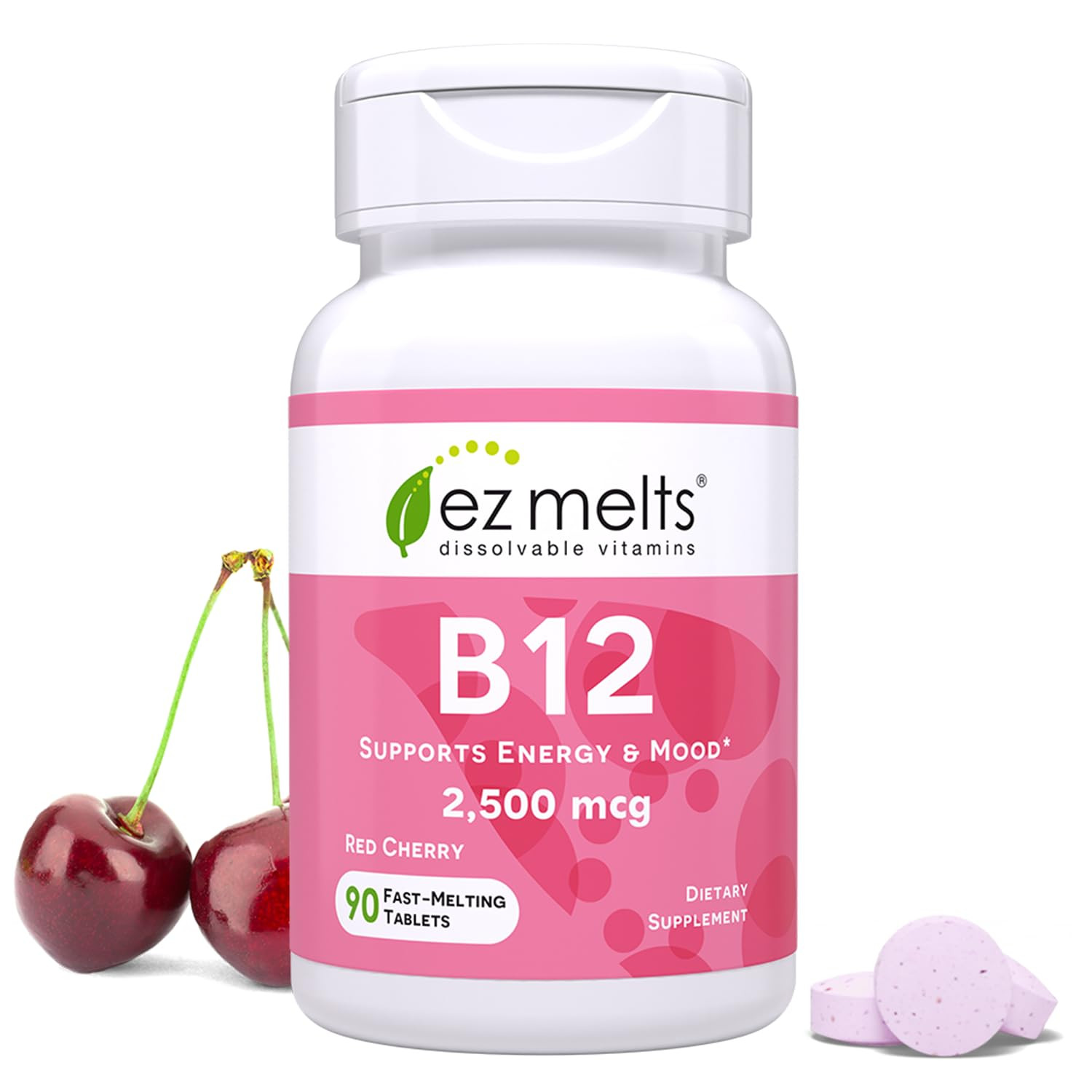 EZ Melts B12 Sublingual Vitamin 2,500 mcg, Methylcobalamin, Sugar-Free, 3-Month Supply | Amazon (US)