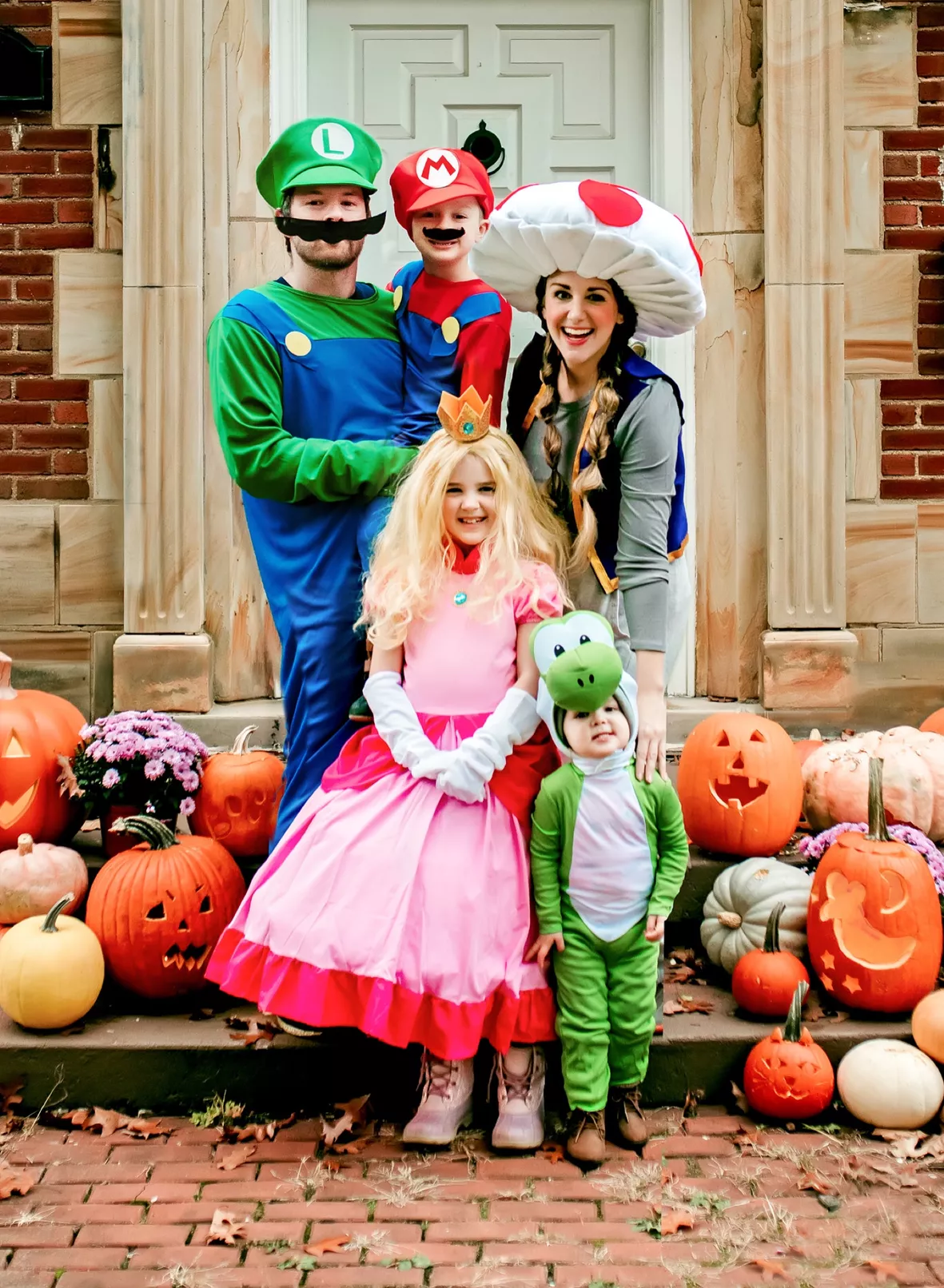 Super Brothers Costume Family Matching Adult & Kids Cosplay Costume Mario  Brothers Halloween Cosplay Costume 