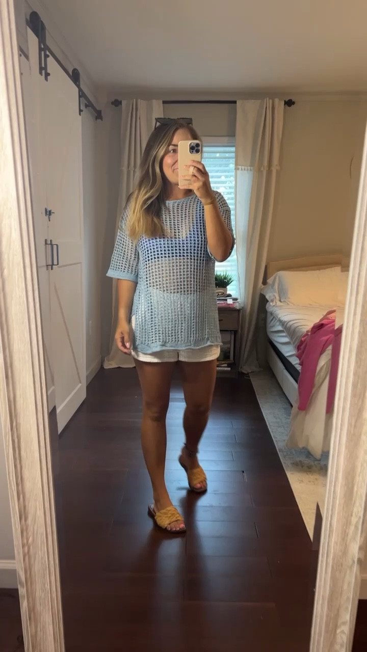 In side medium top 

ZESICA Women's 2023 Summer Crochet Swimsuit Cover Ups Short Sleeve Mesh Hollow Out Beach Bikini Oversised Tunic Tops #amazon #coverup vacation outfit ideas, coastal style, beach outfits, pool outfits 

#LTKunder50 #LTKswim #LTKstyletip