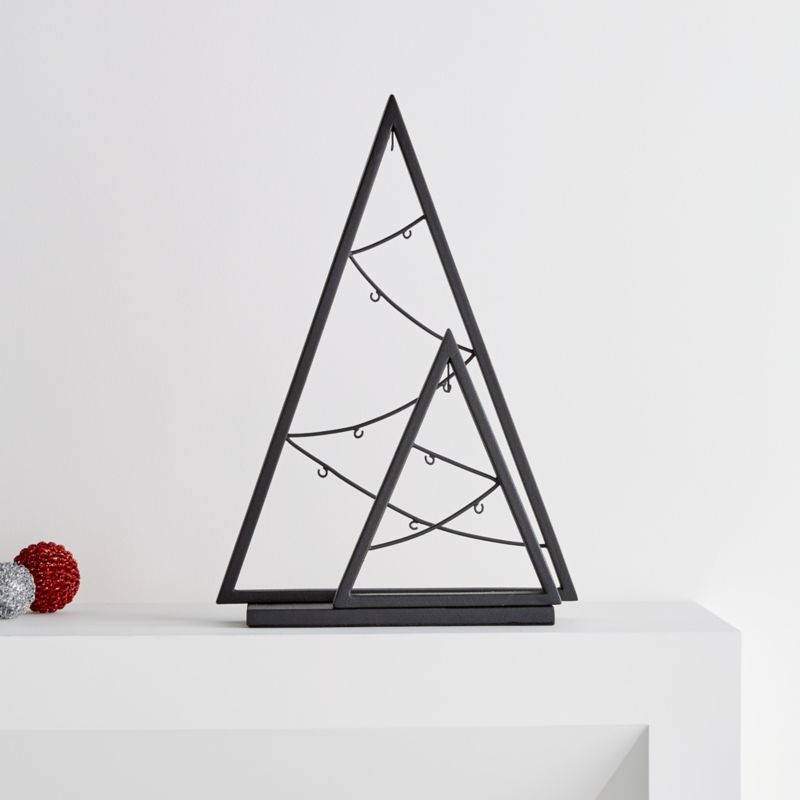 Small Zinc Double A-Frame Christmas Ornament Tree + Reviews | Crate and Barrel | Crate & Barrel