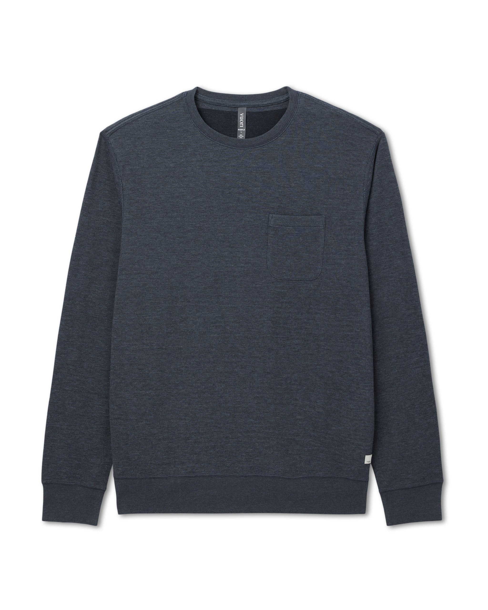 Jeffreys Crew 2.0 | Men's Navy Heather Pullover Crewneck | Vuori | Vuori Clothing (US & Canada)