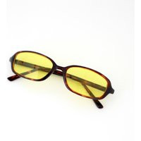 Authentic Vintage 90S Tortoise Rectangle Yellow Sunglasses | Etsy (US)