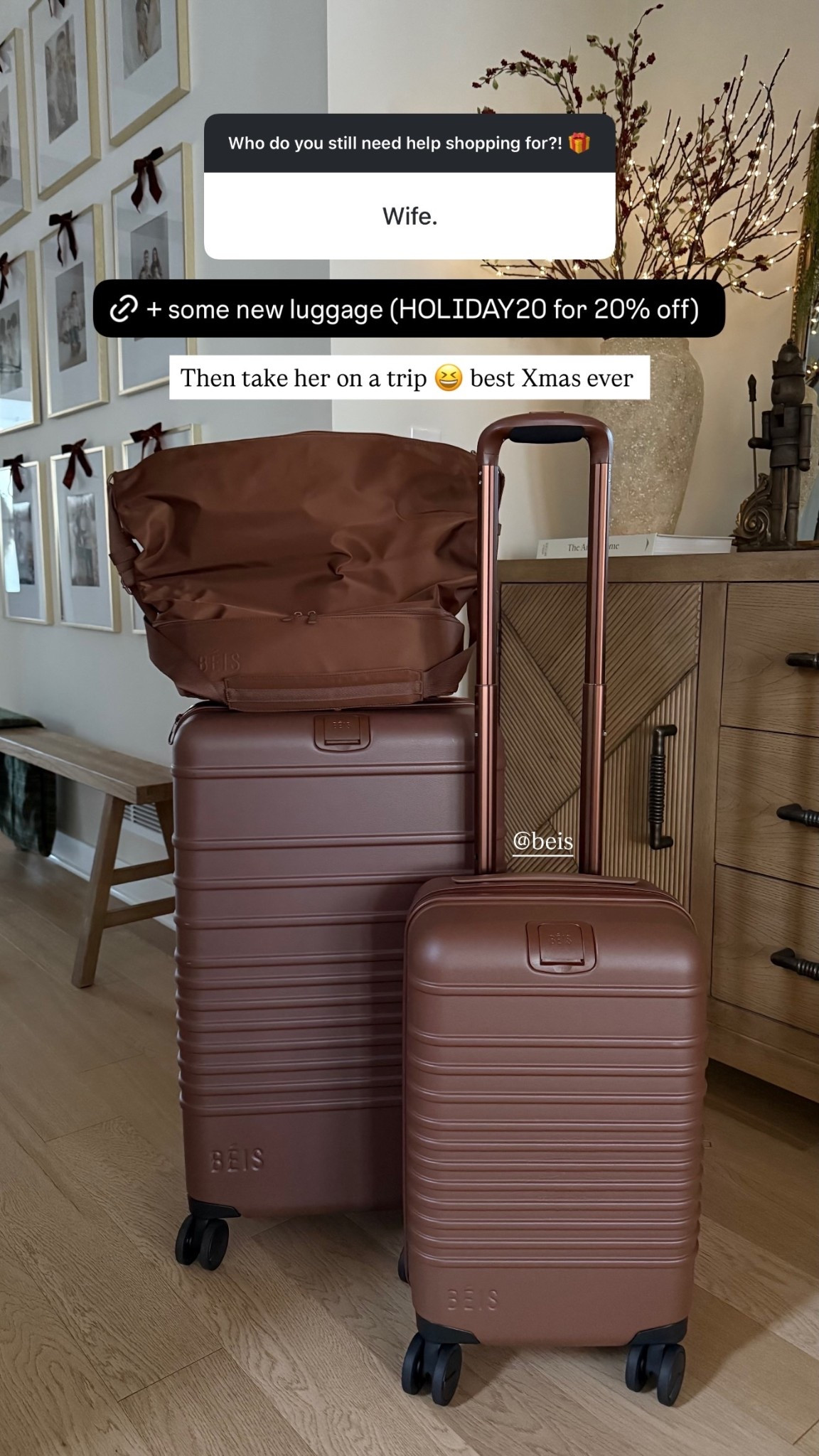 Then take her on a trip 😆 best Xmas ever  @beis