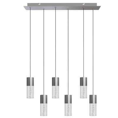 Andromedae 6-Light Cluster Cylinder LED Pendant with Crystal Accents | Wayfair North America