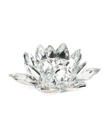 8.25in Crystal Lotus Candle Holder | Marshalls