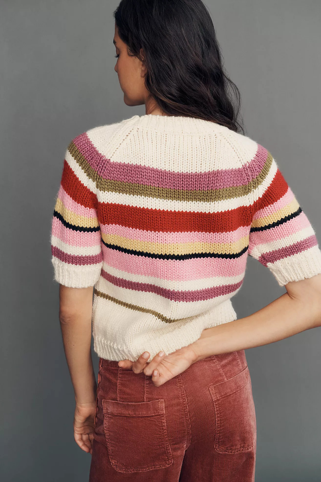 RAISONNEL Wool Blend Short-Sleeve Sweater | Anthropologie (US)