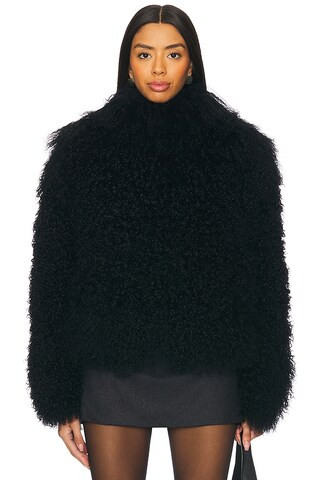 Ducie Rochelle Fur Jacket in Black from Revolve.com | Revolve Clothing (Global)