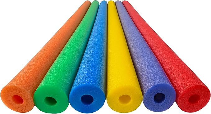 Play22 Pool Noodles Foam 6 Pack - Soft Large Rainbow Foam Noodle Tube, 6 Colors Bulk Swim Noodles... | Amazon (US)