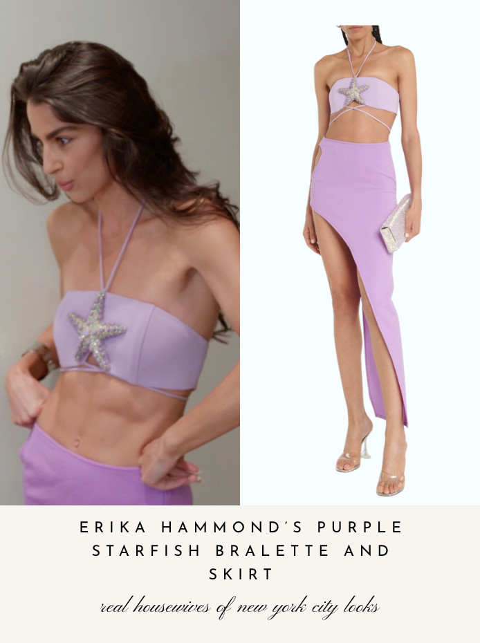 Erika Hammond's Purple Starfish Bralette and Skirt 

 
