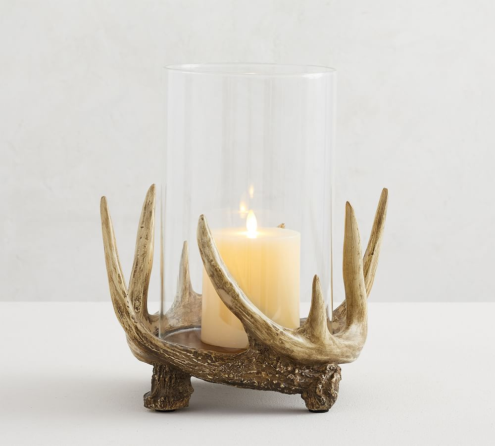 Antler Hurricane Candleholder | Pottery Barn (US)