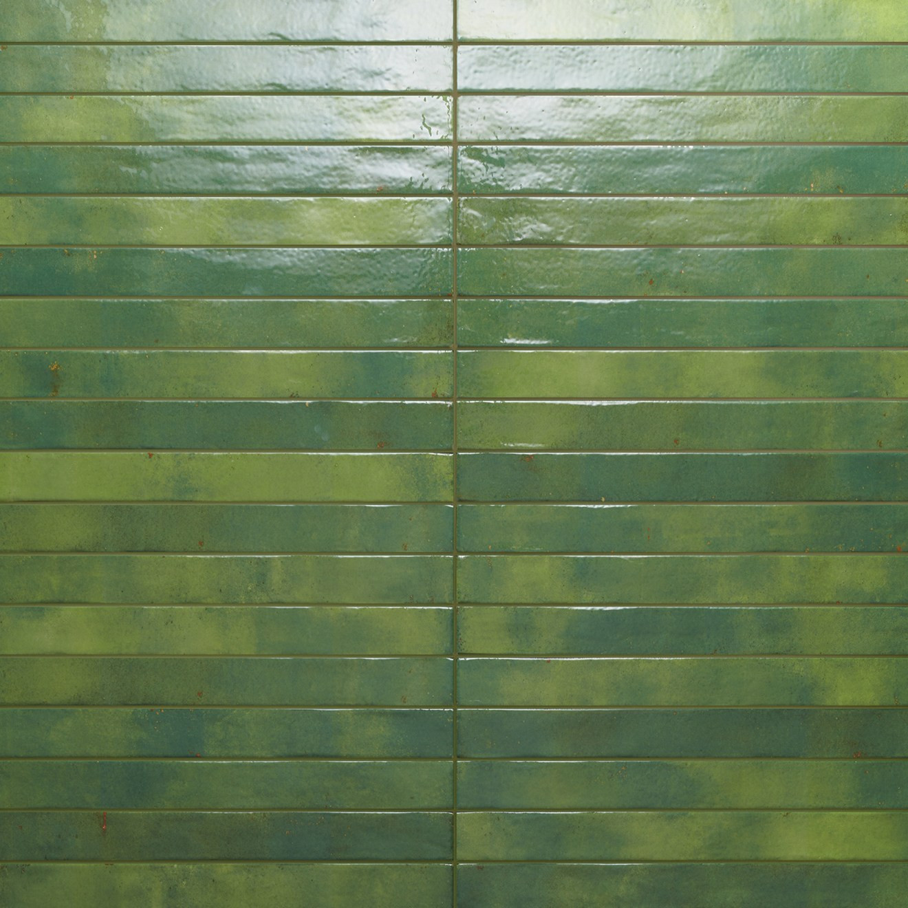 Chroma 2" x 18" Glossy Porcelain Field Tile in Green | Bedrosians Tile and Stone
