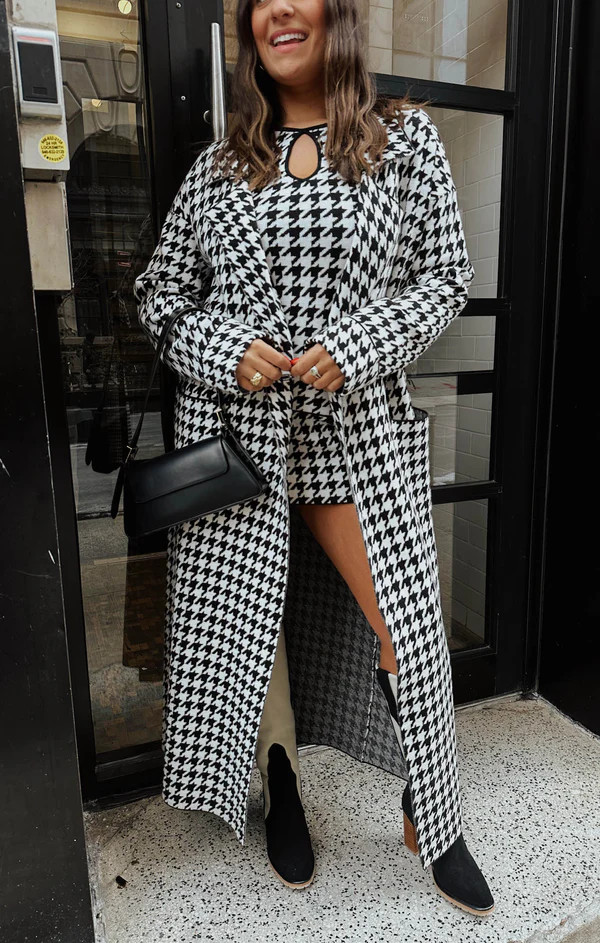 Shasta Sweater Jacket ~ Houndstooth Knit | Show Me Your Mumu