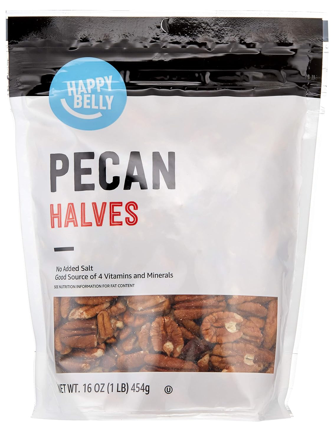 Amazon Brand - Happy Belly Pecan Halves, No Added Salt, 16 ounce (Pack of 1) | Amazon (US)