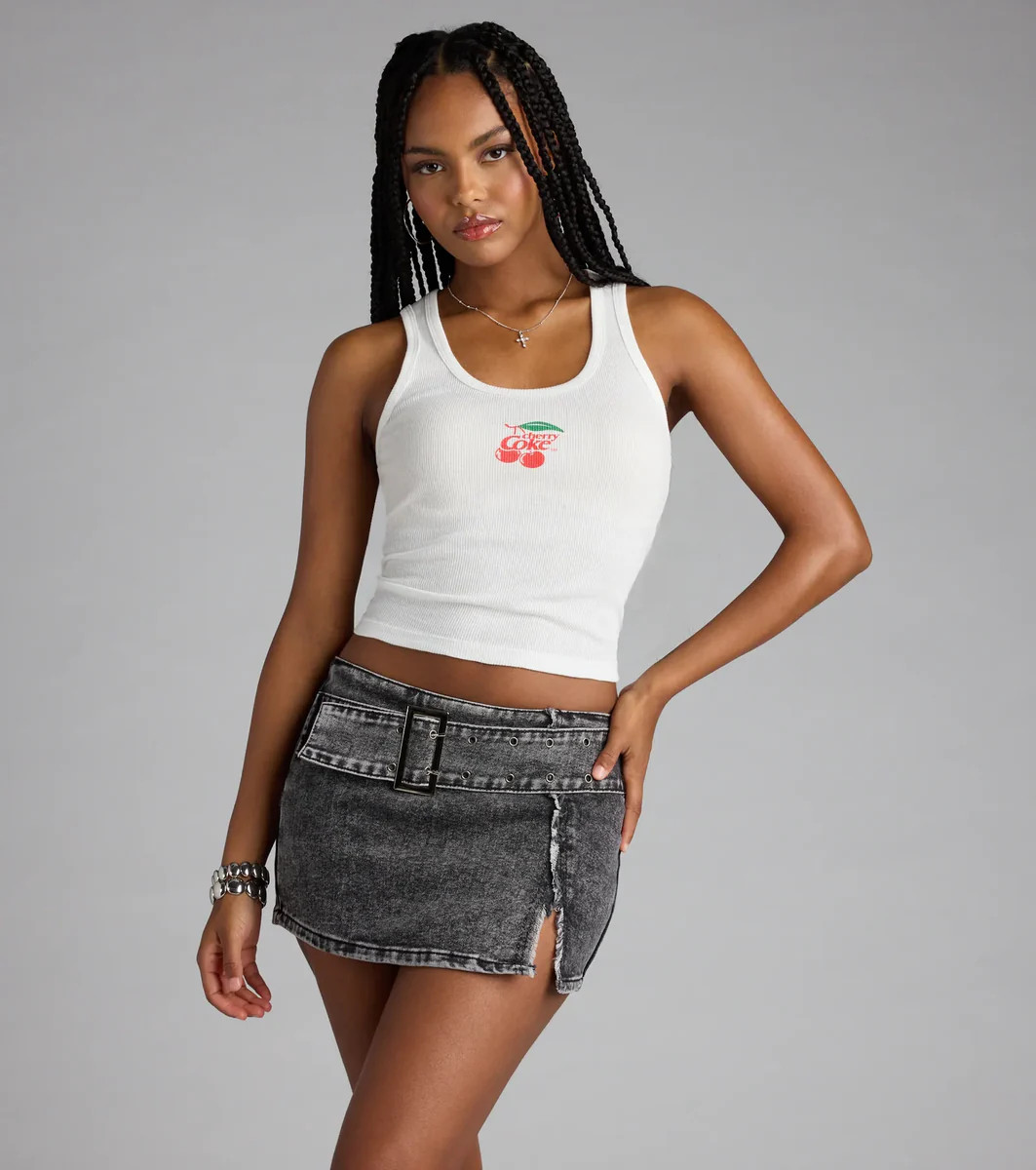 Major Attitude Denim Mini Skort | Windsor Stores