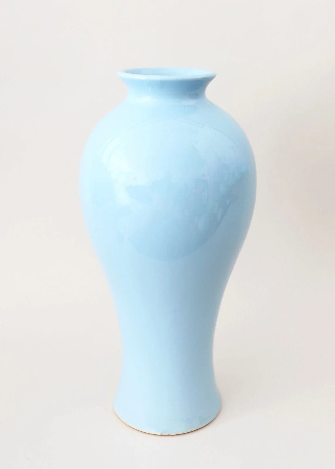 Ceramic Light Blue Tall Glossy Vase - 16" Tall | Afloral (US)