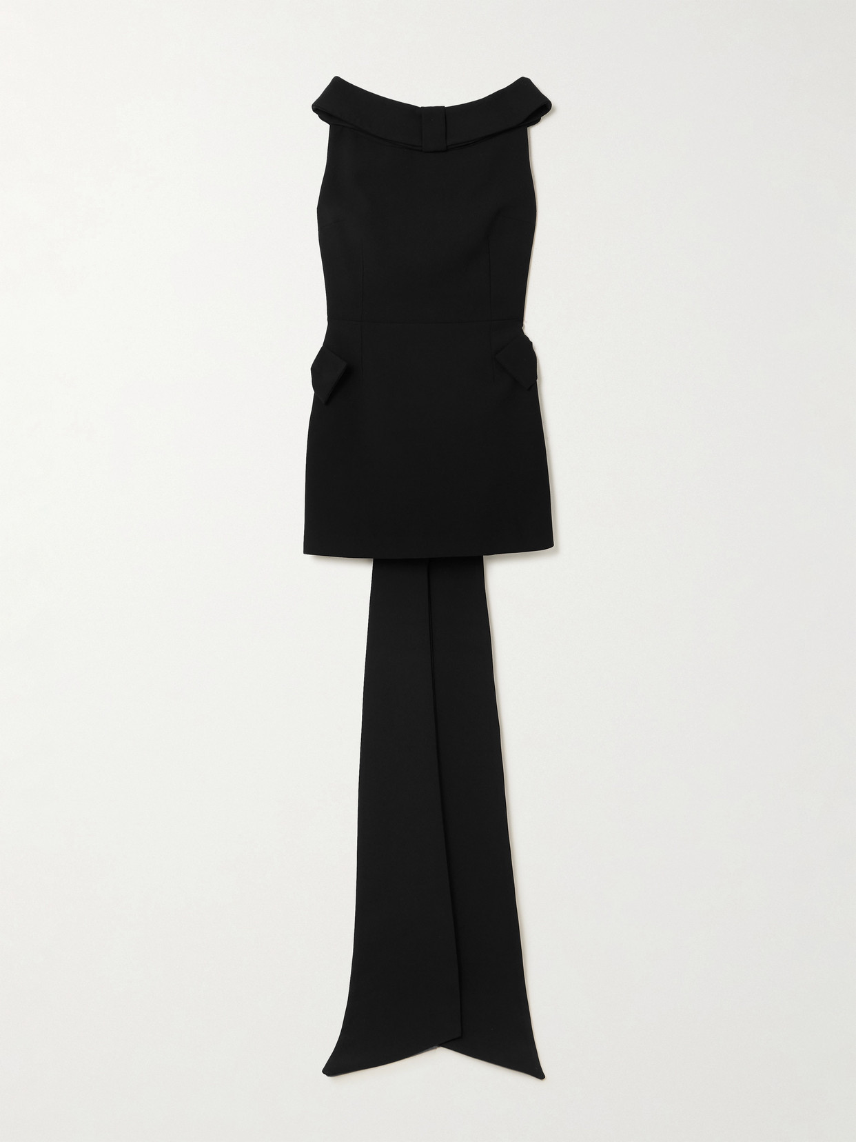 The New Arrivals Ilkyaz Ozel - Daphne Bow-embellished Crepe Mini Dress - Black | NET-A-PORTER (US)