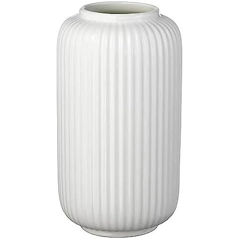 FLORLAB White Flower Vase, 8.7 in - Classic White Vase for Pampas Grass and Fresh or Dried Flower... | Amazon (US)