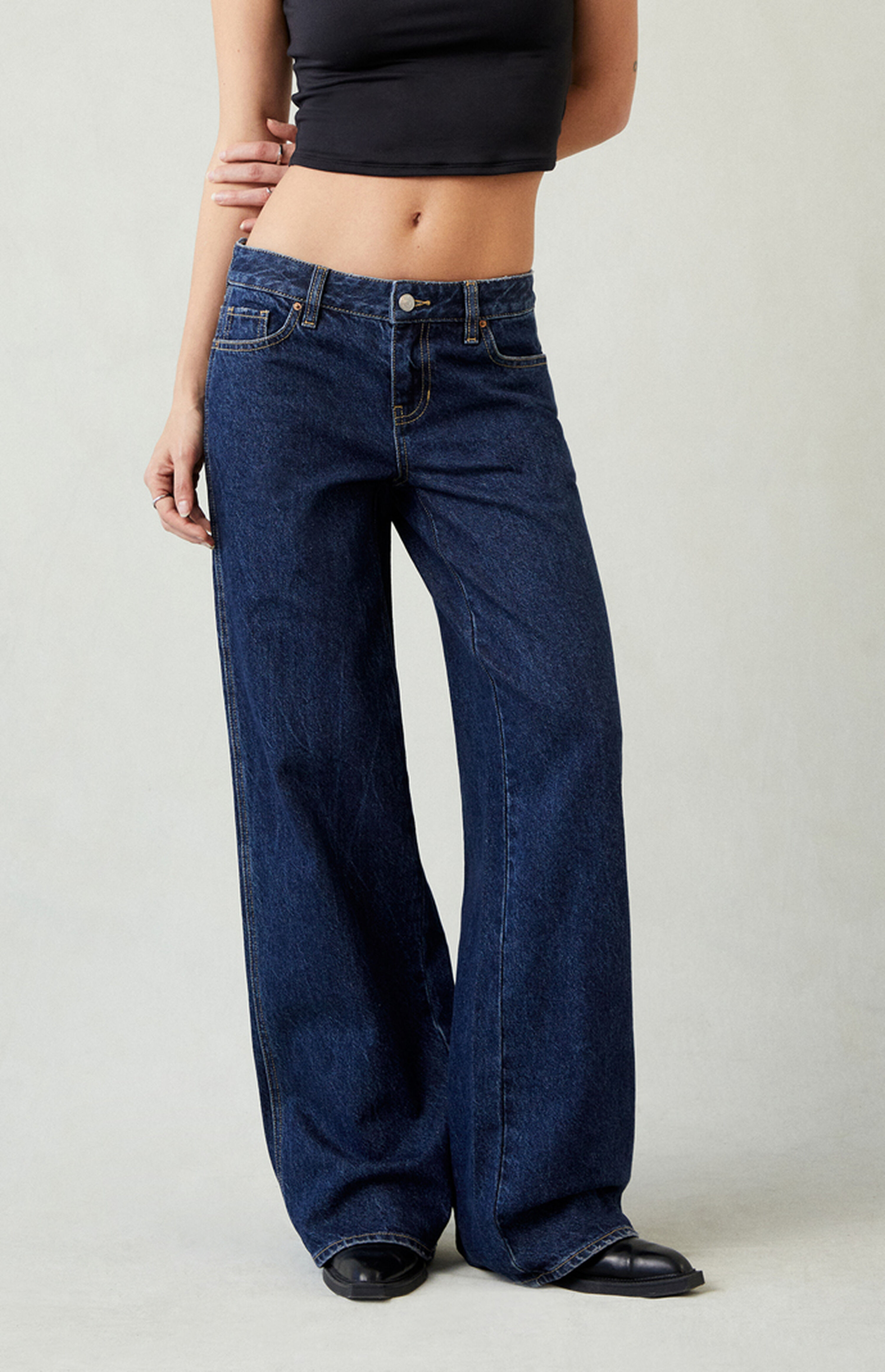 PacSun Casey Dark Indigo Low Rise Baggy Jeans | PacSun