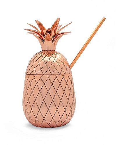 BonBon Copper Pineapple Cup Tumbler With Copper Straw, 17 OZ | Amazon (US)