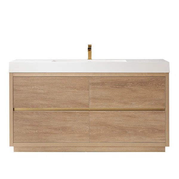 Beira 59.8'' Single Bathroom Vanity with Composite Top | Wayfair North America