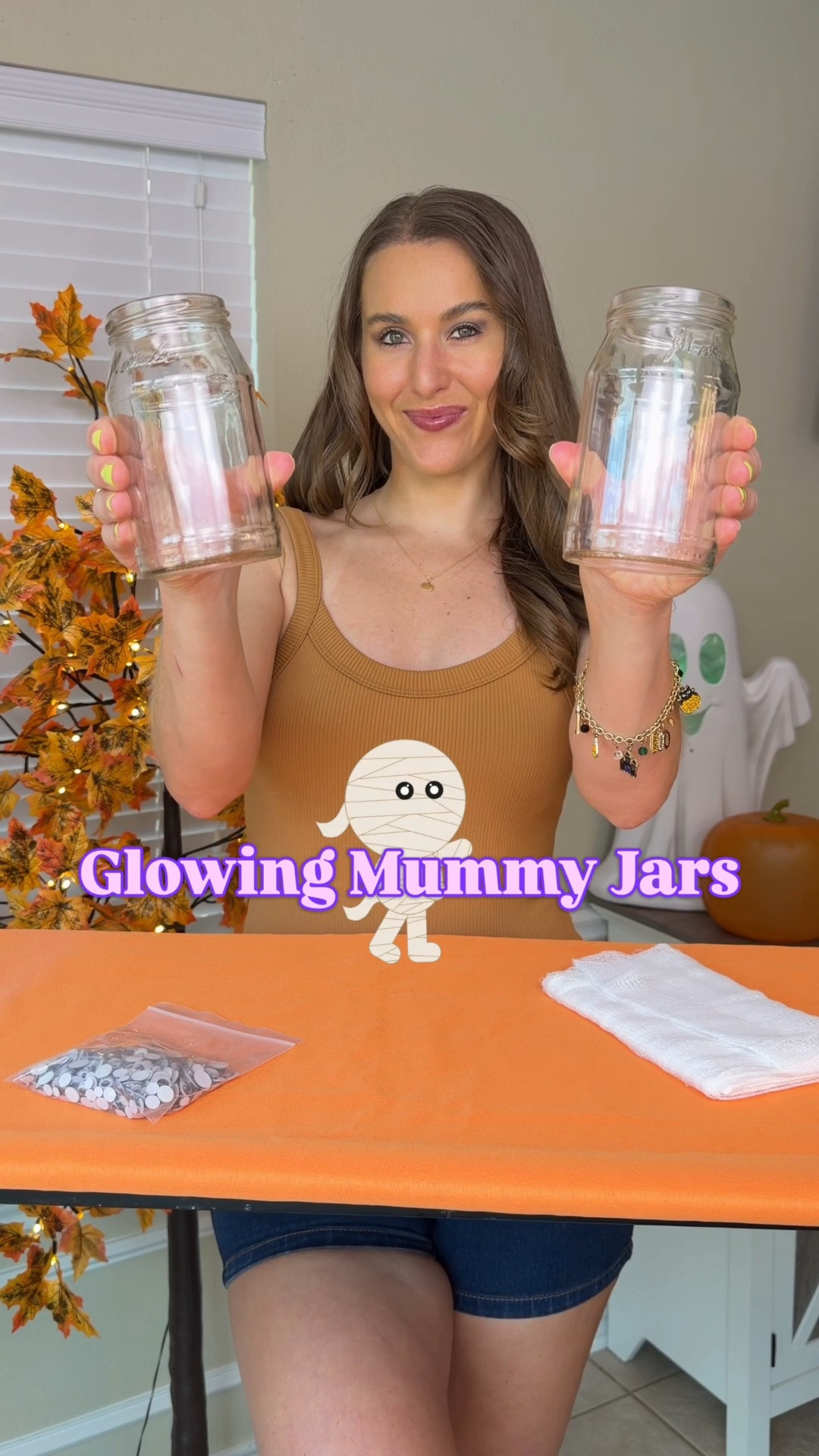 Glowing mummy jars. Halloween decor. DIY Halloween decorations. Halloween crafts. Halloween home.

#LTKSeasonal