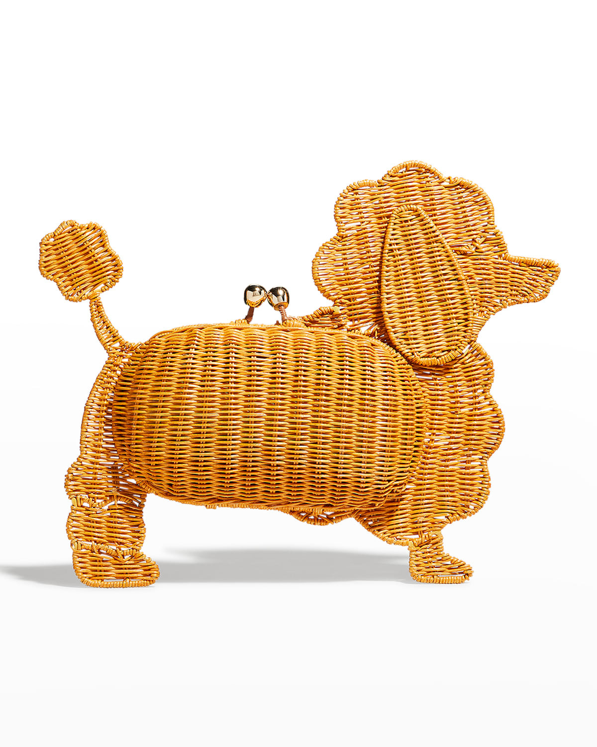 Diva Poodle Wicker Crossbody Bag | Neiman Marcus