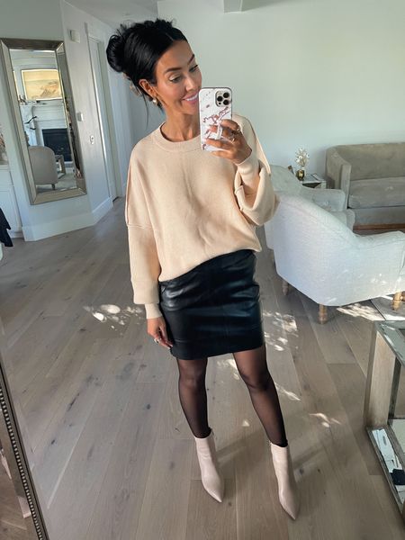 Faux leather skirt outfits, amazon outfits 2022, amazon finds 2022, thanksgiving outfit ideas, christmas outfits, holiday style

#LTKSeasonal #LTKstyletip #LTKHoliday