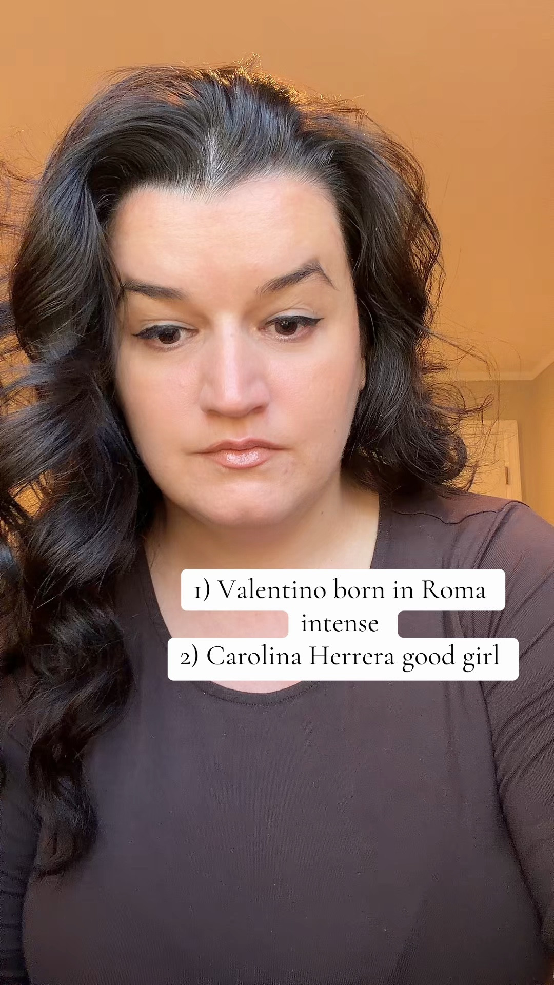 Valentino Donna born in Roma intense Main Notes: Bourbon Vanilla, Amber, Jasmine.
Vibe: Sweet and seductive 

Carolina Herrera good girl smells like A mix of creamy white florals (jasmine and tuberose) immediately blended with a soft nutty aroma from the almond.
vibe modern and playful 

#LTKBeauty #LTKgrwm #LTKWorkwear