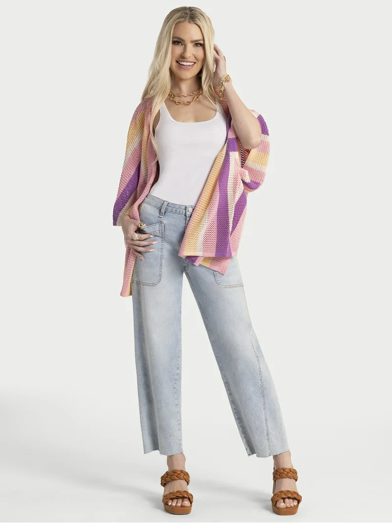 Jessica Simpson Women's Cordelia Pointelle Kimono, Sizes S-XL - Walmart.com | Walmart (US)