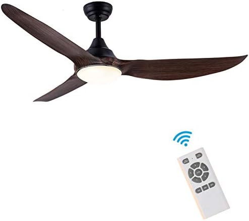 CJOY DC Ceiling Fan with Lights and Remote, Quit Motor 58-in Ceiling Fan with 3 Reversible Blades, 5 | Amazon (US)