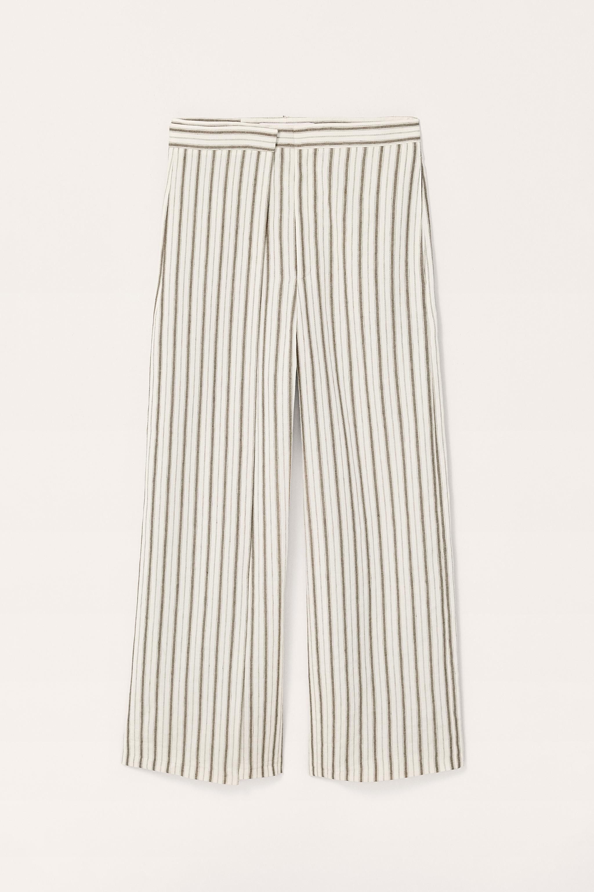 LIMITED EDITION STRIPED LINEN BLEND TROUSERS | Zara UK