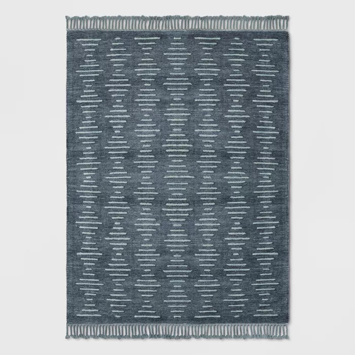 Indigo Modern Lines Overtufted Woven Area Rug - Project 62™ | Target