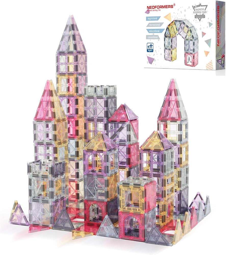 Magnetic Tiles 40pcs Magnet 3D Building Tiles Kids Toys for 3-8+ Years Old Boys & Girls - STEM Ed... | Amazon (US)