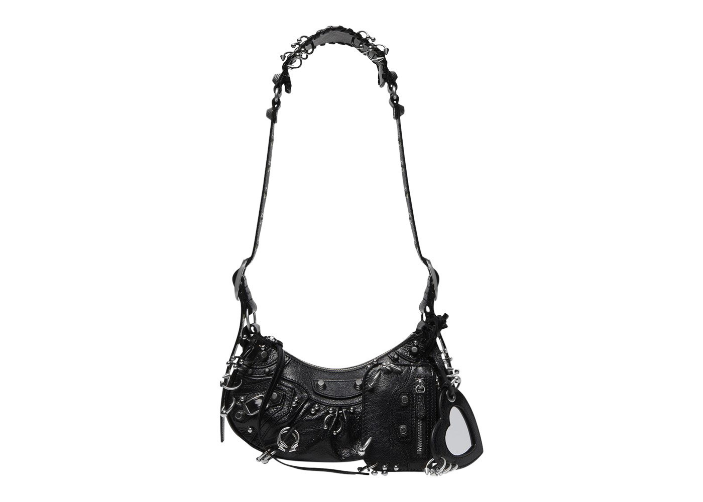 Women's Balenciaga Le Cagole XS Shoulder Bag With Piercing in Black | StockX