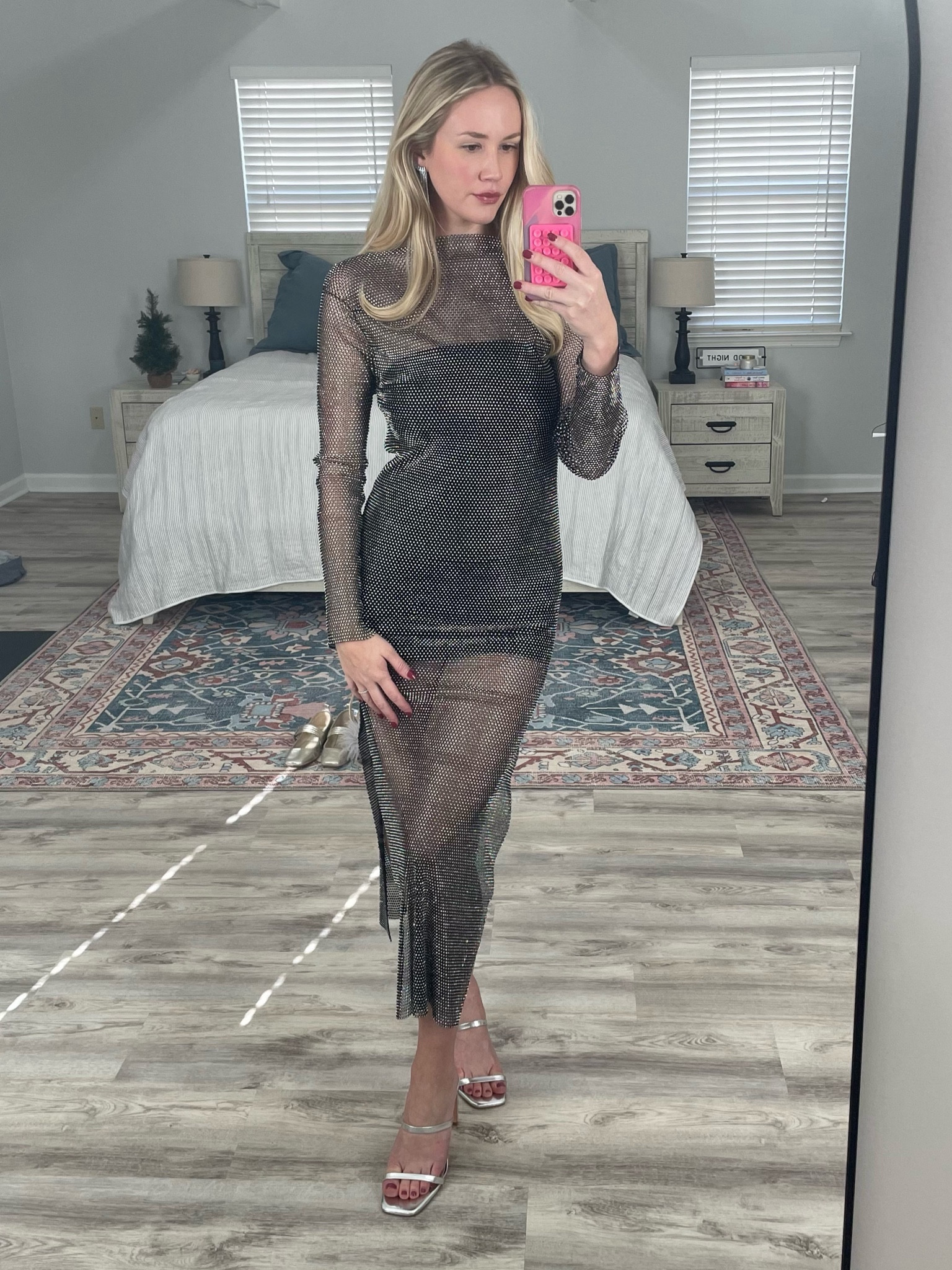 On sale right now - My NYE dress this year 🤍
•••
#newyearseve #dress #sequindress #sequinmididress #holidaypartydress 

#LTKCyberWeek #LTKsalealert #LTKHoliday