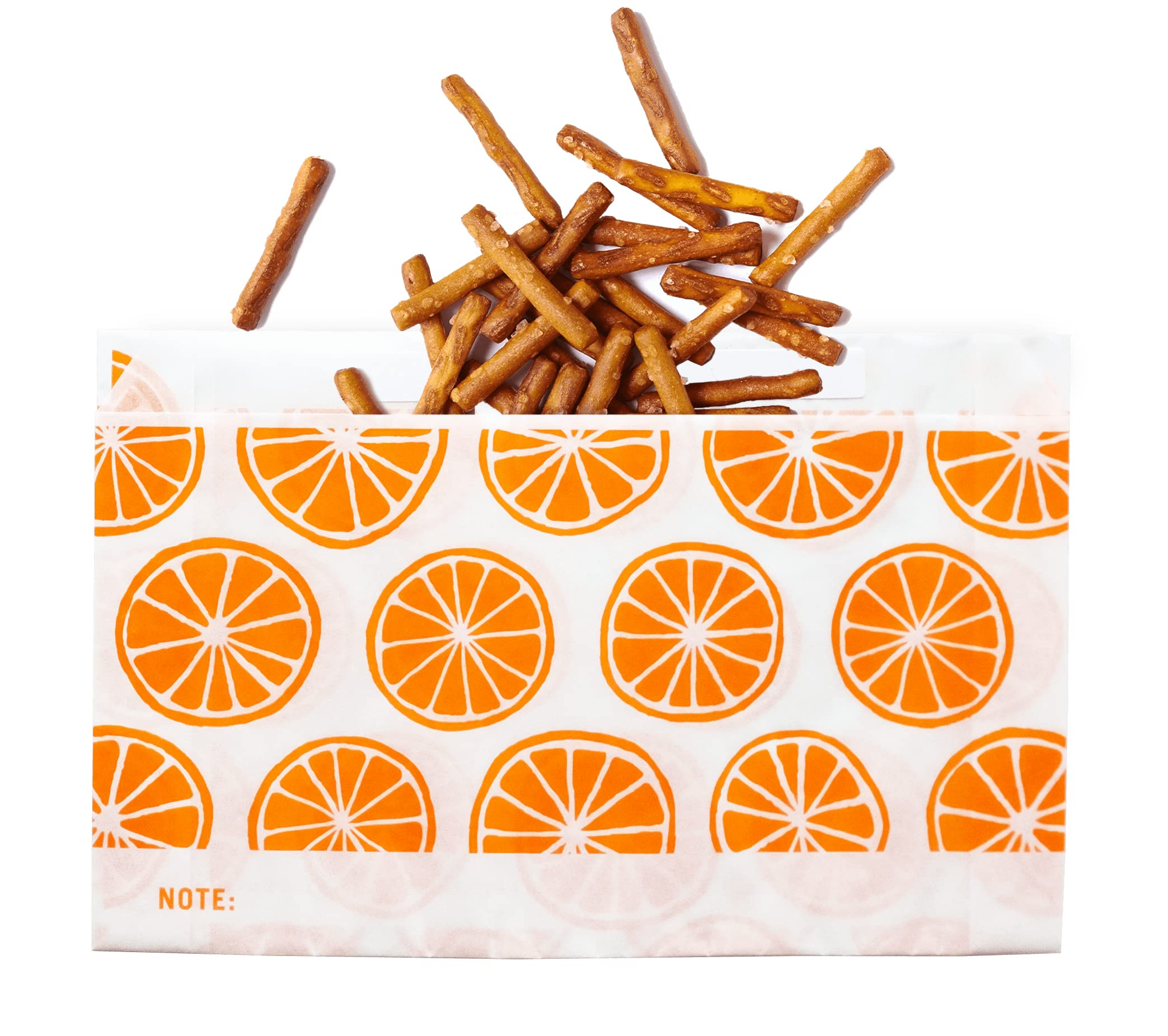 Lunchskins Recyclable & Sealable Food Storage Snack Bags, Orange Design, 50 Bags - Eco-Friendly, Made Without PFAS and BPA | Amazon (US)